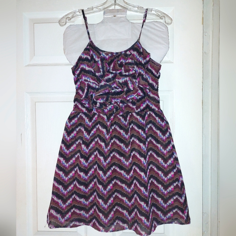 Multi color Spaghetti strapped dress. No boundaries size medium